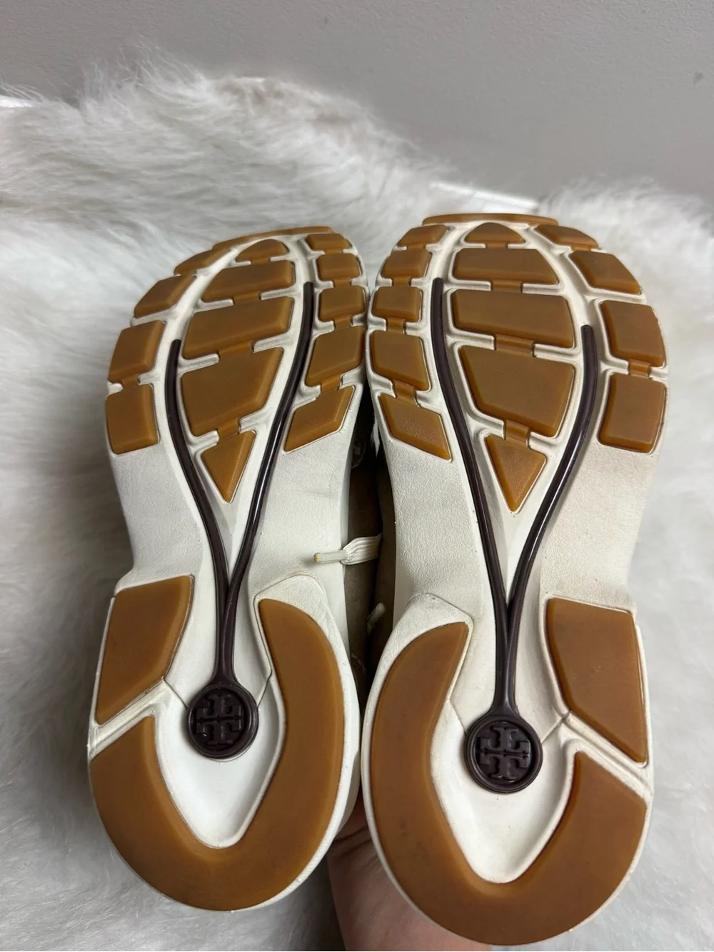 Tory Burch Suede Monogram Good Luck Trainer Chunky Sneaker